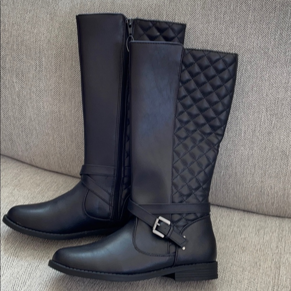 Girls tall leather boots - BNWOB